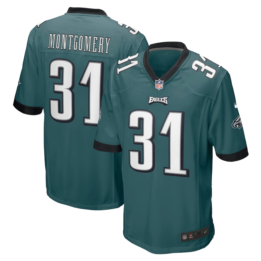 Men’s Philadelphia Eagles Wilbert Montgomery Nike Midnight Green Retired Player Jersey