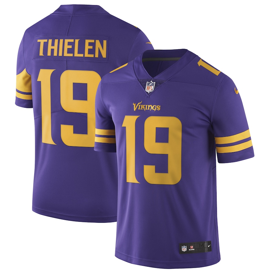 Men’s Minnesota Vikings Adam Thielen Nike Purple Vapor Untouchable Color Rush Limited Player Jersey