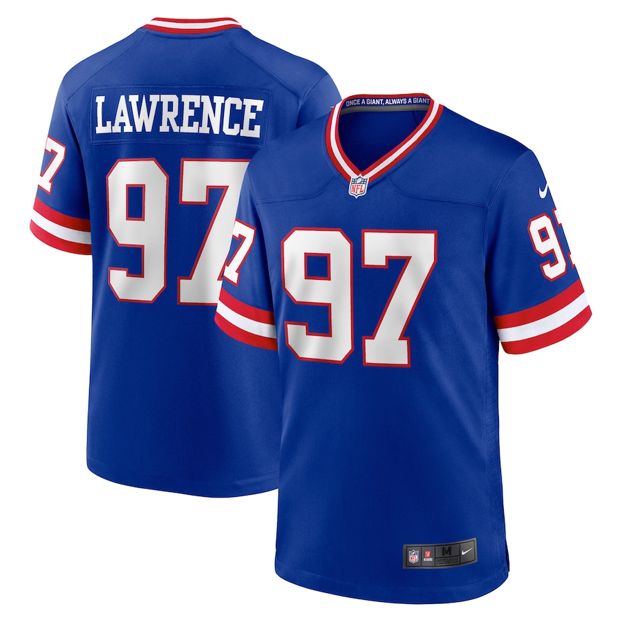 Men's New York Giants Dexter Lawrence Nike Royal Classic Player Game Jersey
