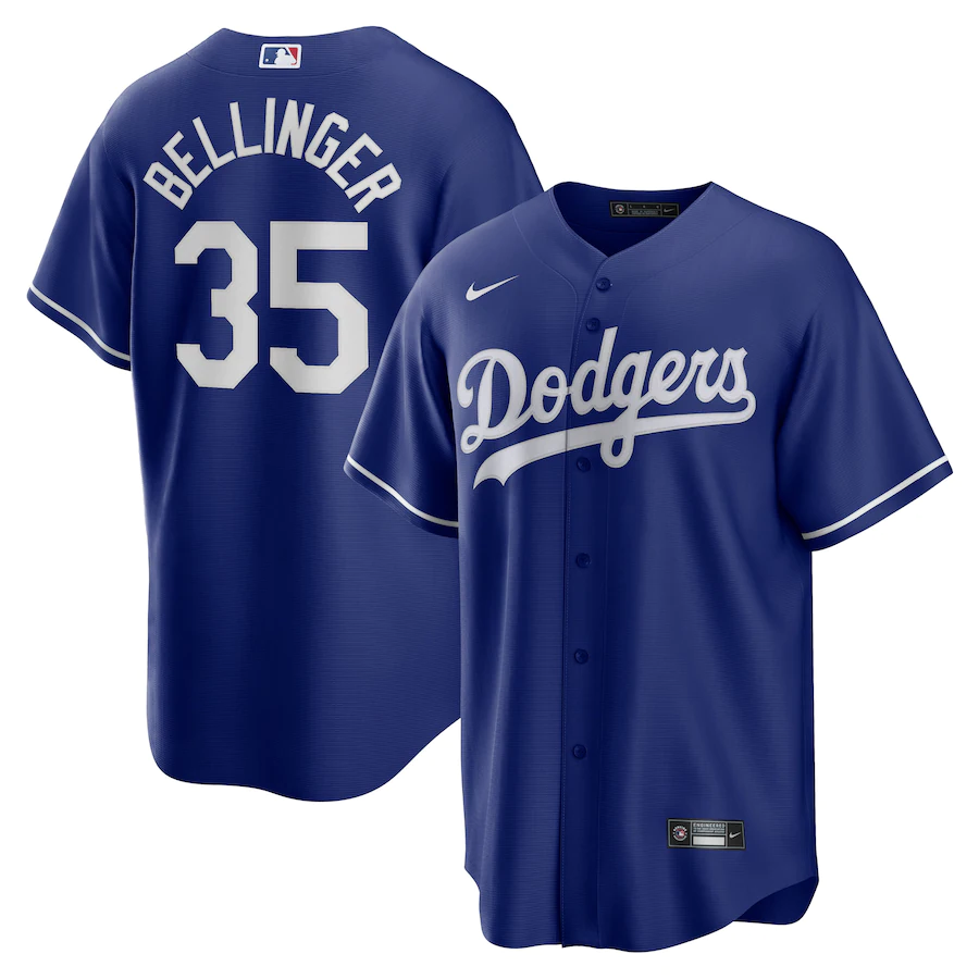 Men's Los Angeles Dodgers 35 Cody Bellinger Royal Alternate Replica Player Name Jersey