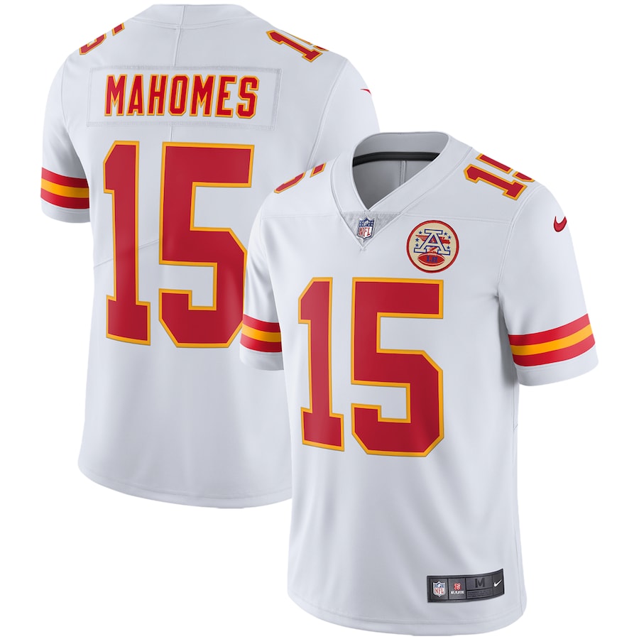 Men’s Kansas City Chiefs Patrick Mahomes Nike White Vapor Limited Jersey