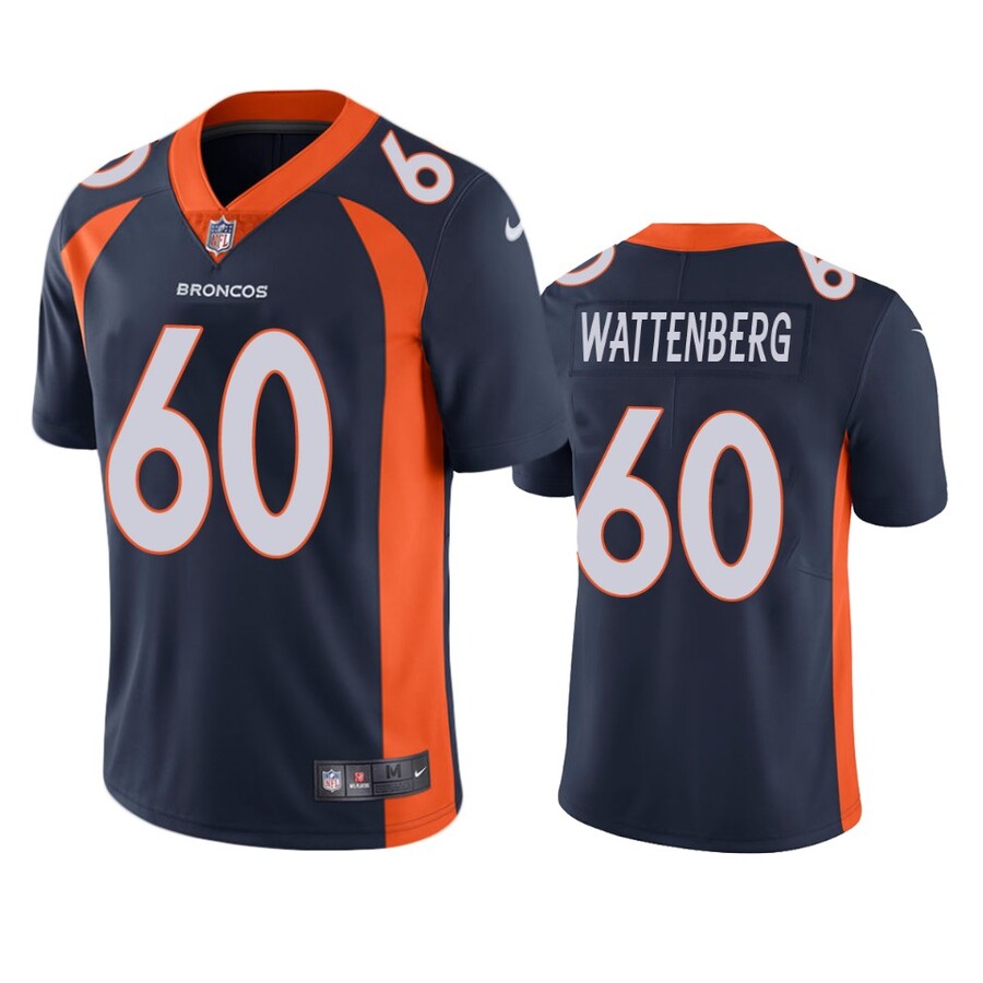 Men's Denver Broncos Luke Wattenberg Navy Alternate Vapor Limited Jersey