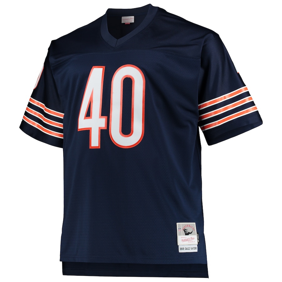 Men’s Chicago Bears Gale Sayers Mitchell & Ness Navy Big & Tall 1969 Retired Player Replica Jersey