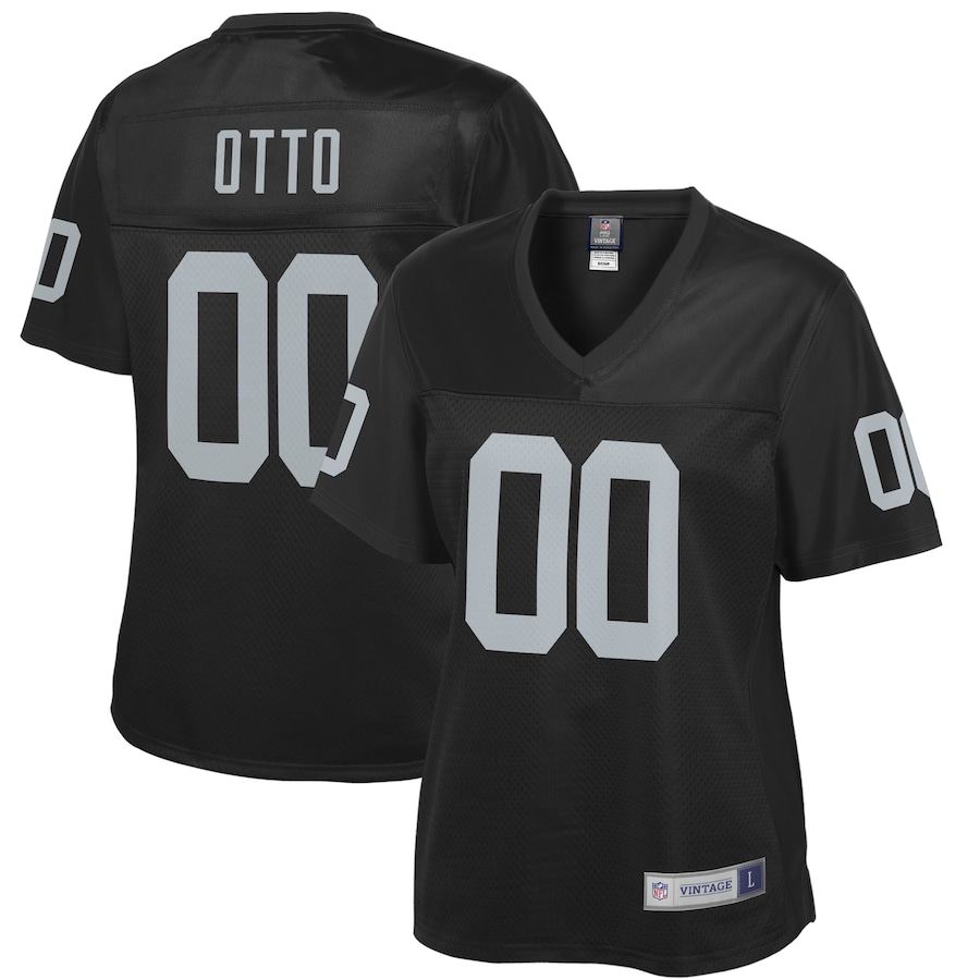 Women’s Las Vegas Raiders Jim Otto NFL Pro Line Black Retired Player Replica Jersey
