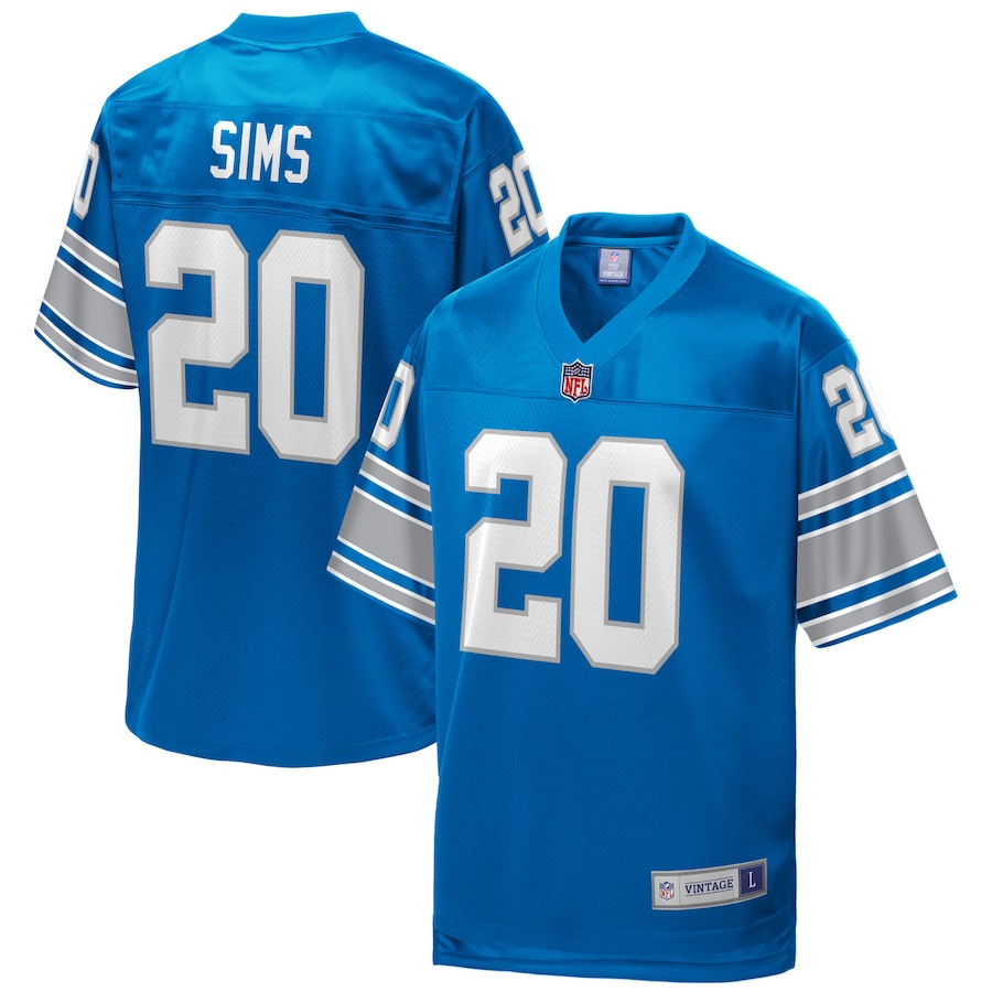 Men’s Detroit Lions Billy Sims NFL Pro Line Royal Replica Retired Player Jersey
