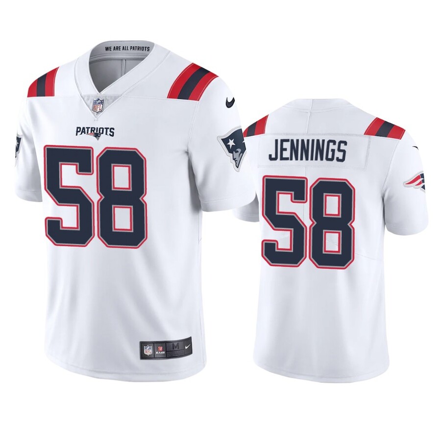 Men's New England Patriots Anfernee Jennings White Vapor Limited Jersey