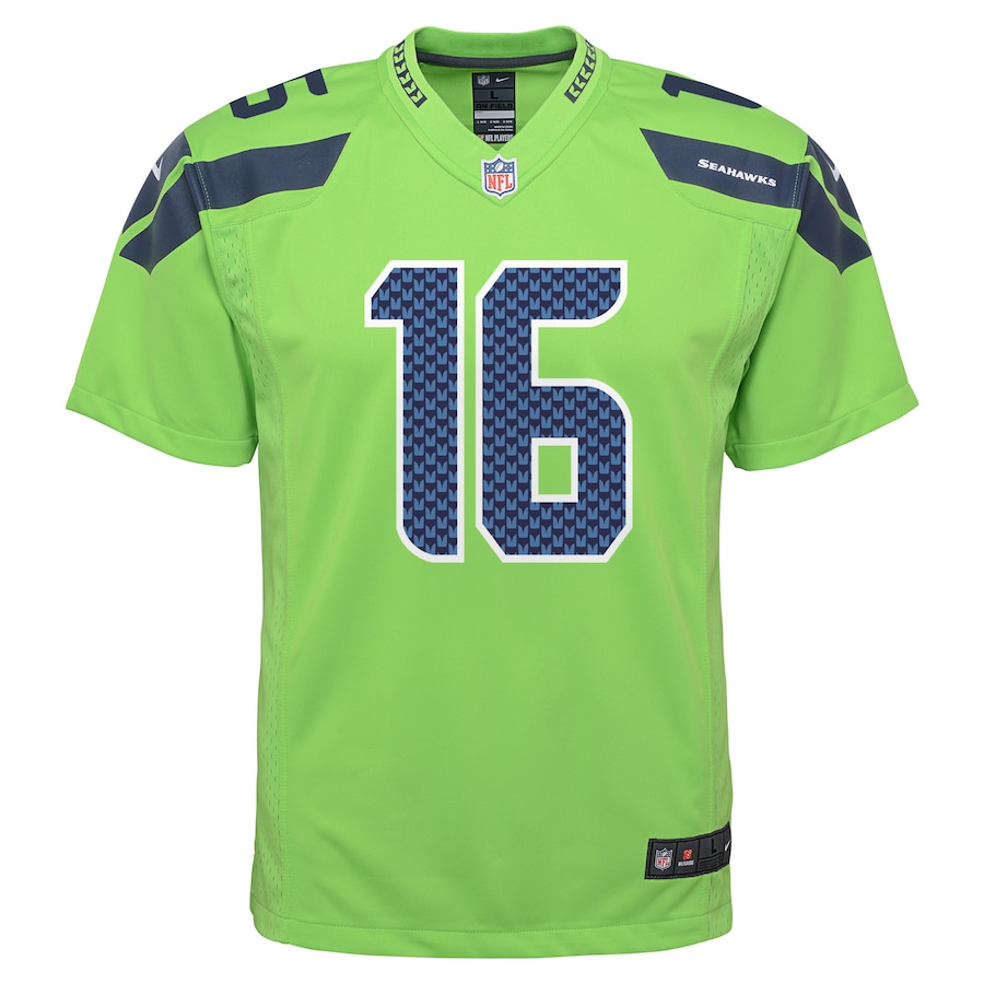 Youth Seattle Seahawks Tyler Lockett Nike Green Color Rush Game Jersey