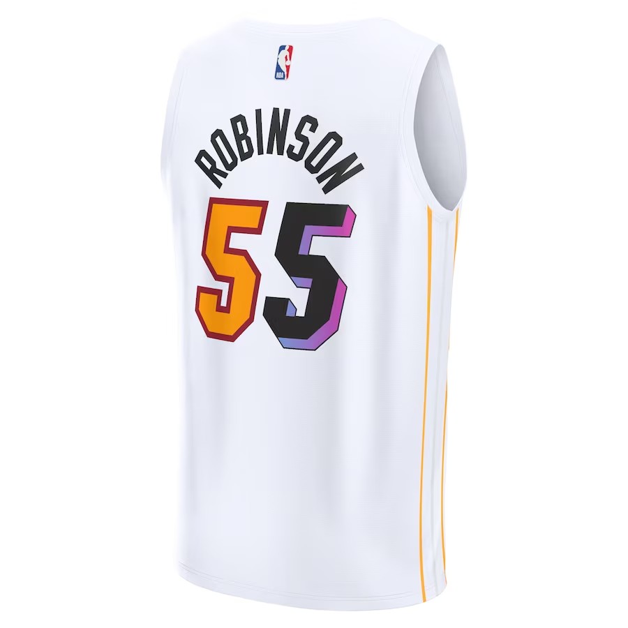 Men's Miami Heat Duncan Robinson Fanatics Branded White 2022/23 Fastbreak Jersey - City Edition