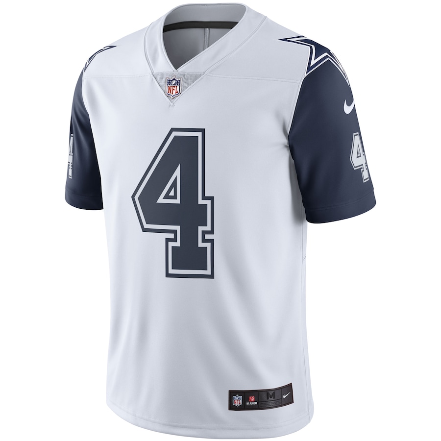 Men’s Dallas Cowboys Dak Prescott White Nike Color Rush Vapor Limited Jersey