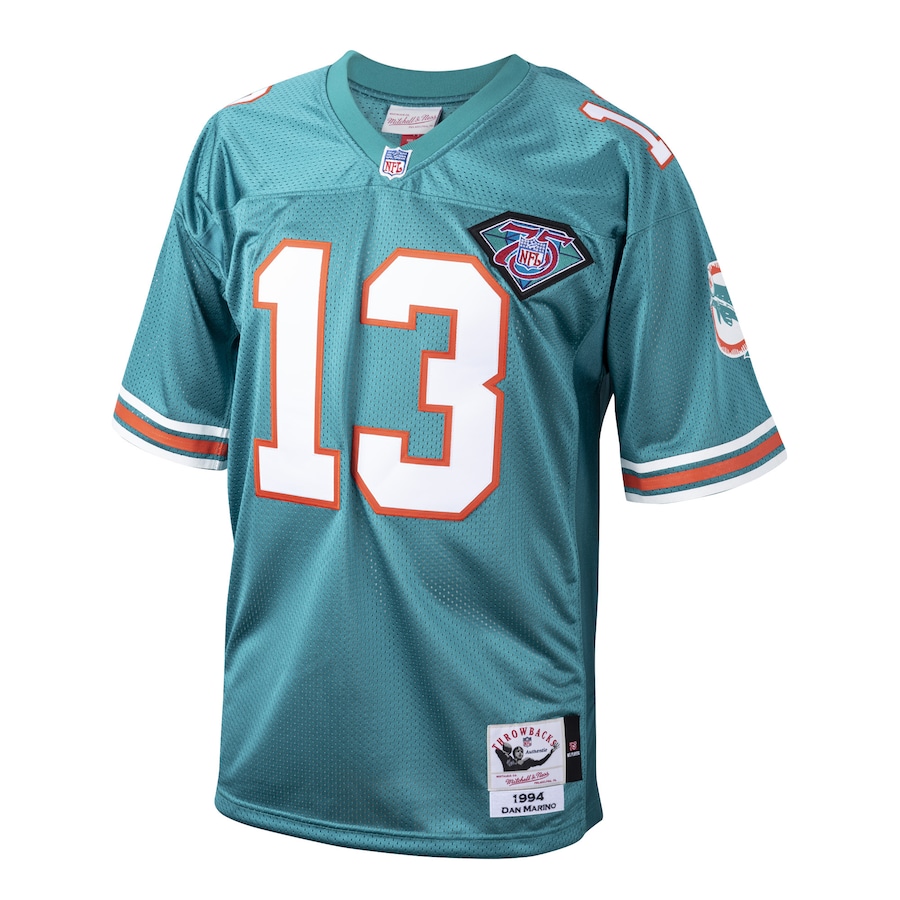 Men’s Miami Dolphins Dan Marino Mitchell & Ness Aqua 1994 Authentic Throwback Retired Player Jersey