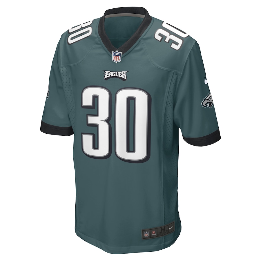 Men’s Philadelphia Eagles Kennedy Brooks Nike Midnight Green Game Player Jersey