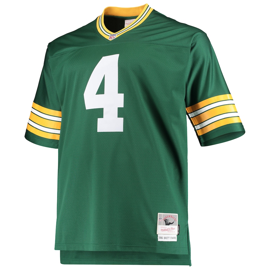 Men’s Green Bay Packers Brett Favre Mitchell & Ness Green Big & Tall 1996 Retired Player Replica Jersey