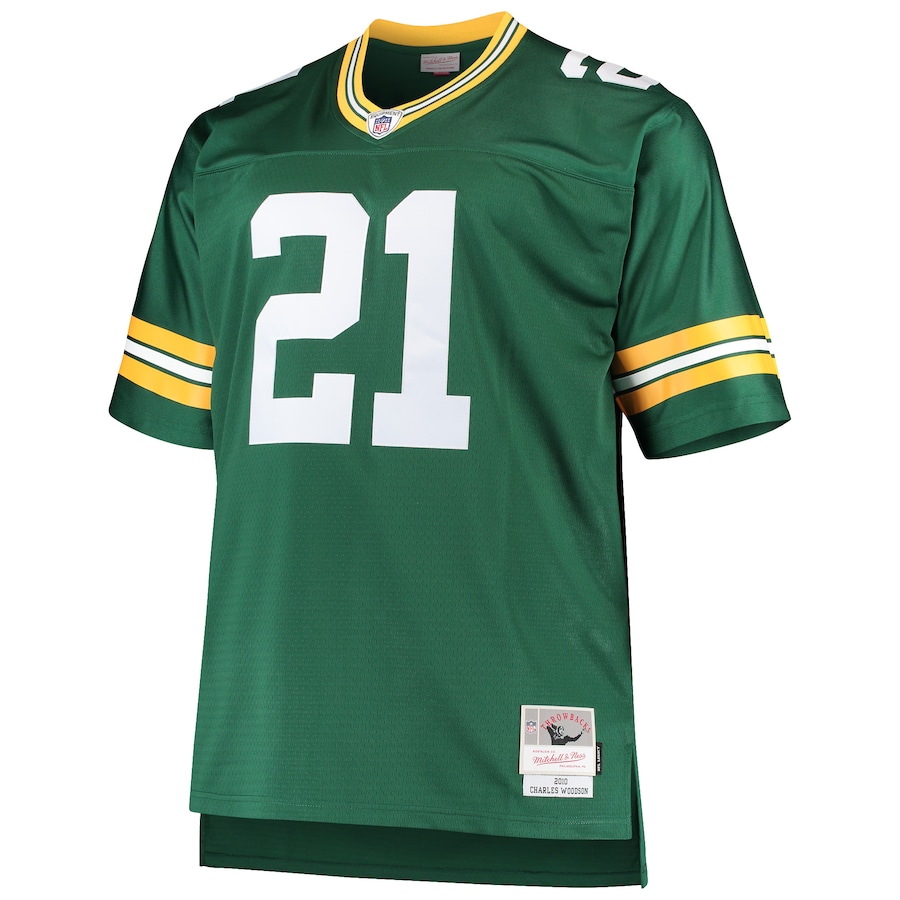Men’s Green Bay Packers Charles Woodson Mitchell & Ness Green Big & Tall 2010 Retired Player Replica Jersey