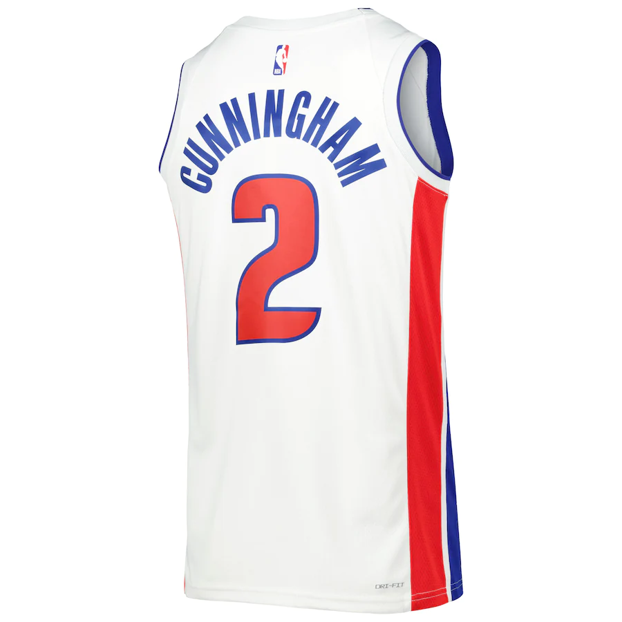Men's Detroit Pistons Cade Cunningham White 2022-23 Swingman Jersey - Association Edition