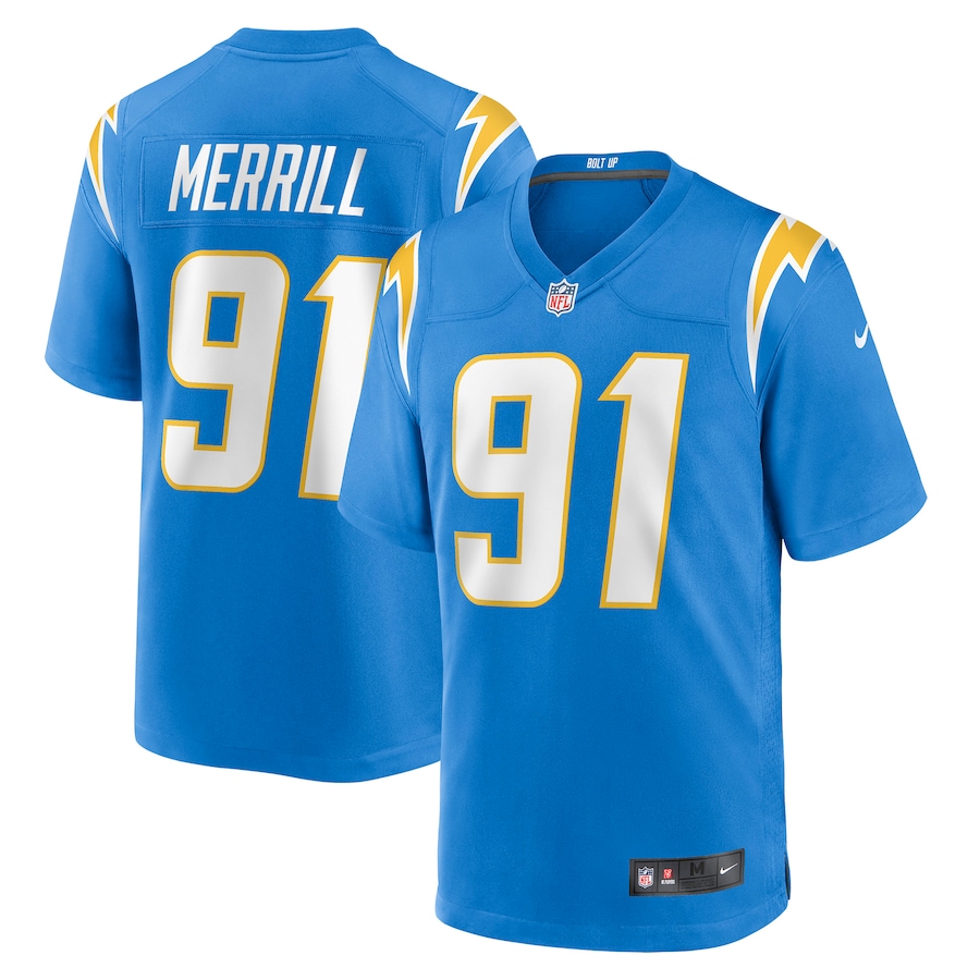 Men’s Los Angeles Chargers Forrest Merrill Nike Powder Blue Player Game Jersey