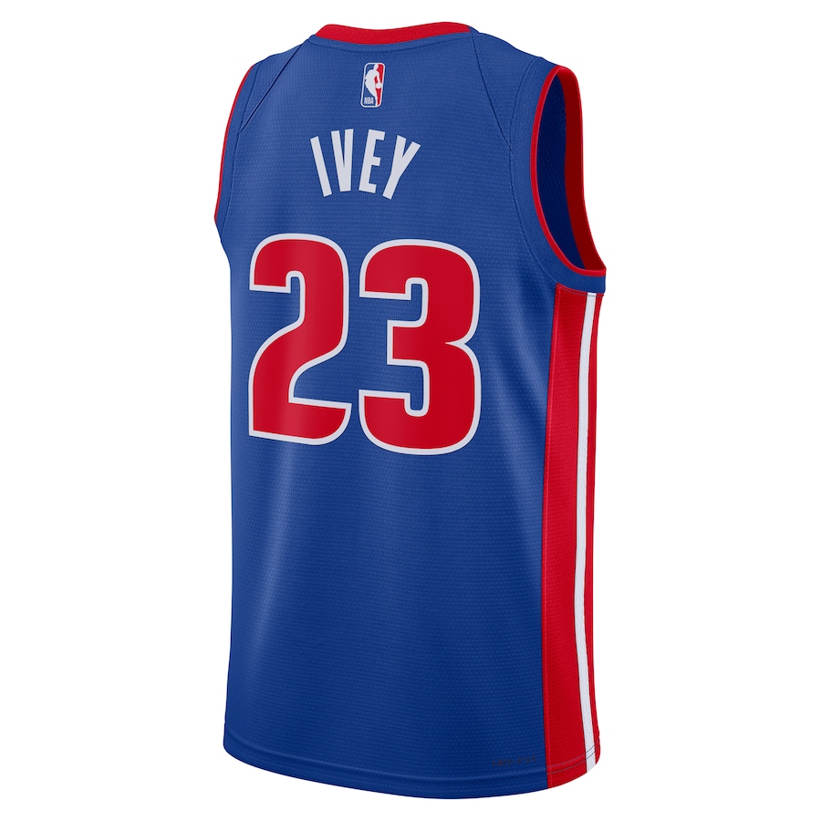 Men's Detroit Pistons Jaden Ivey Blue 2022 NBA Draft First Round Pick Swingman Jersey - Icon Edition