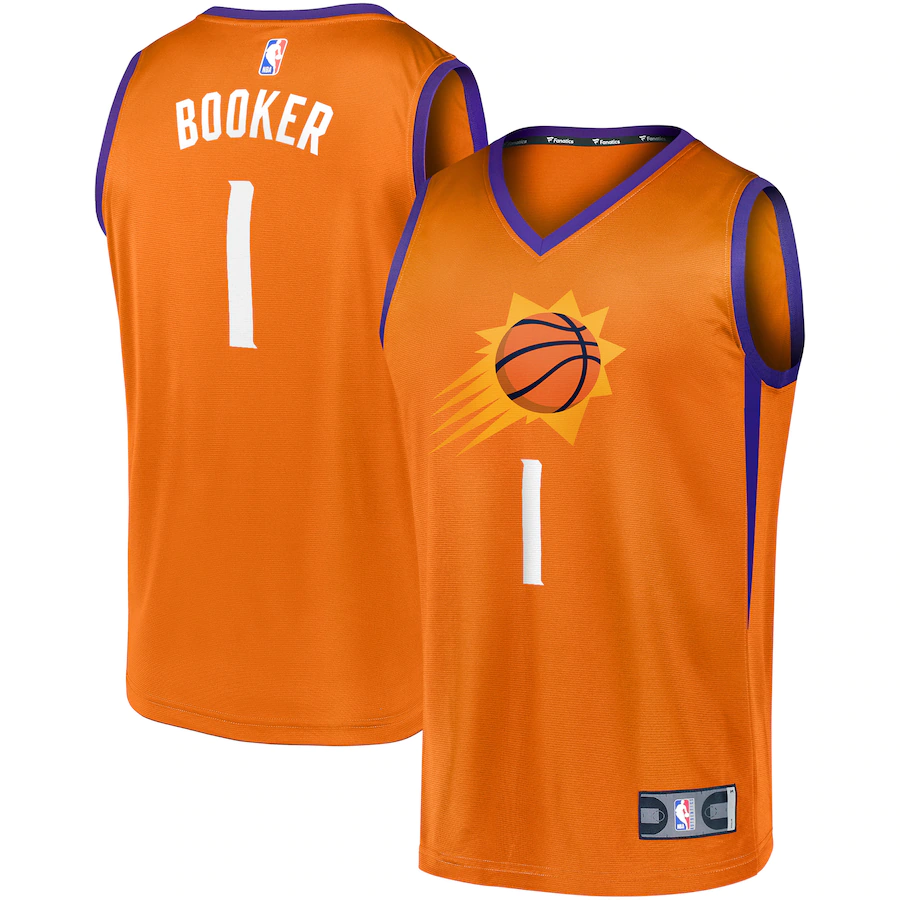 Men's Phoenix Suns Devin Booker Fanatics Branded Orange Fast Break Team Replica Jersey - Statement Edition