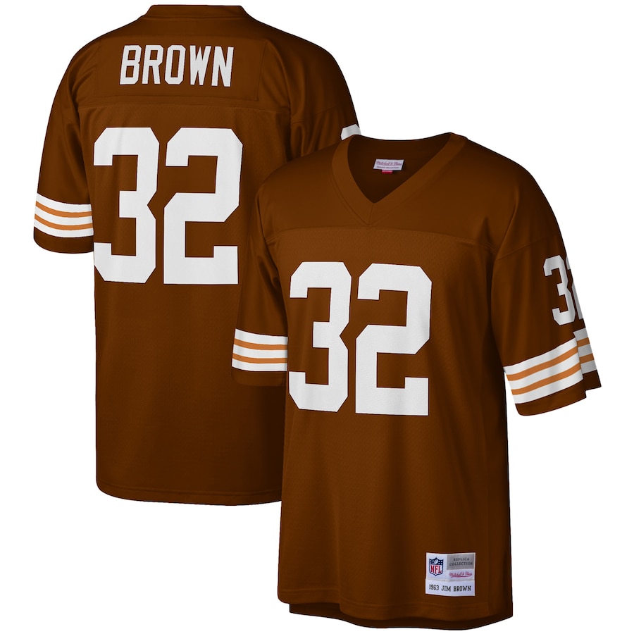 Men’s Cleveland Browns Jim Brown Mitchell & Ness Brown Legacy Replica Jersey