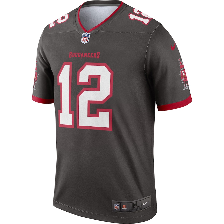 Men’s Tampa Bay Buccaneers Tom Brady Nike Pewter Alternate Legend Jersey