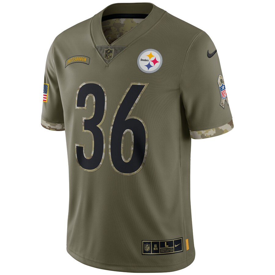 Men’s Pittsburgh Steelers Jerome Bettis Nike Olive 2022 Salute To Service Retired Player Limited Jersey
