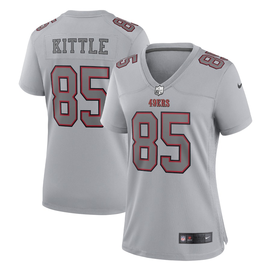 Women’s San Francisco 49ers George Kittle Nike Gray Atmosphere Fashion Game Jersey