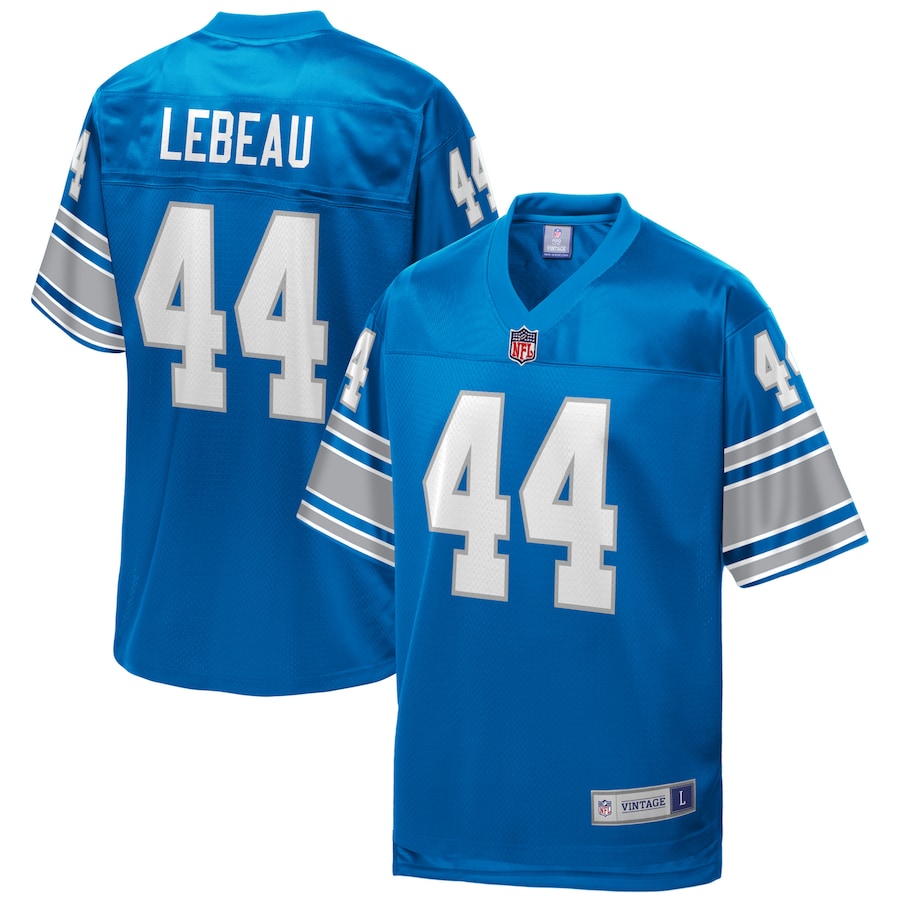 Men’s Detroit Lions Dick LeBeau NFL Pro Line Royal Replica Retired Player Jersey