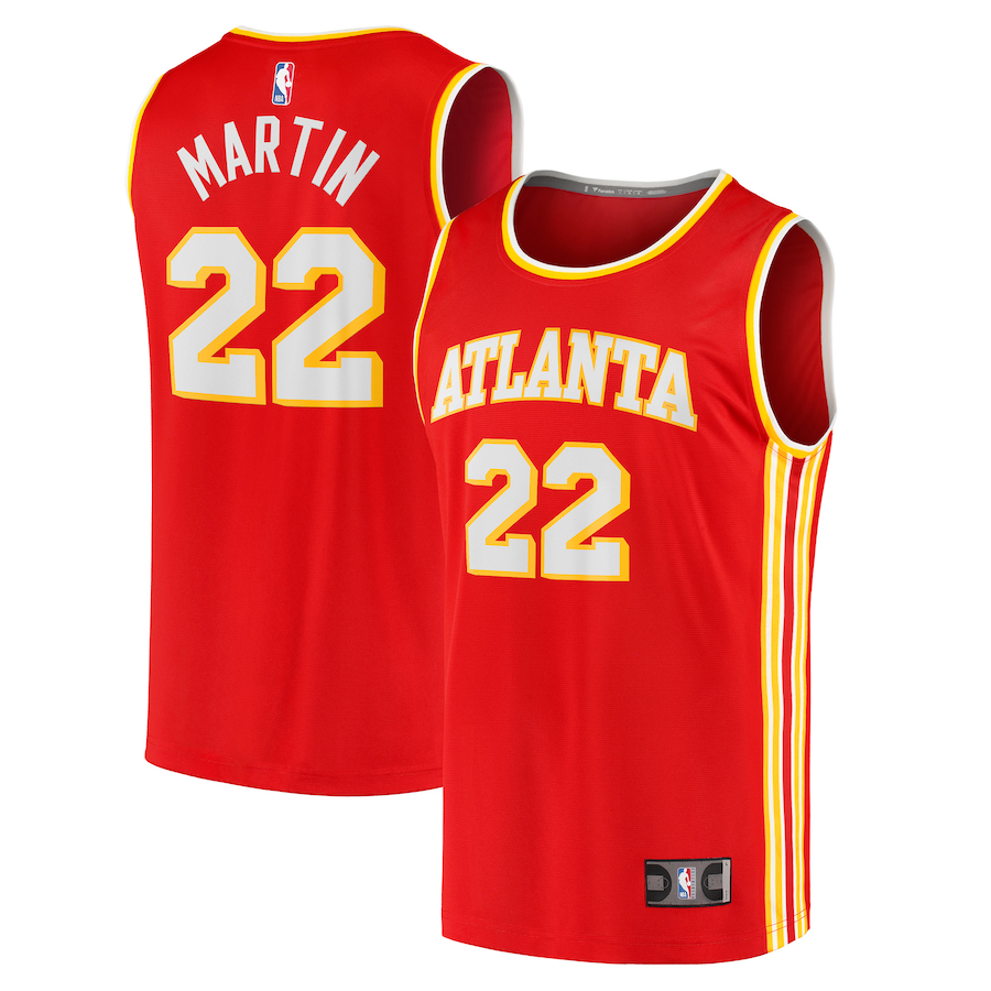 Men's Atlanta Hawks Tyrese Martin Fanatics Branded Red 2021/22 Fast Break Replica Jersey - Icon Edition