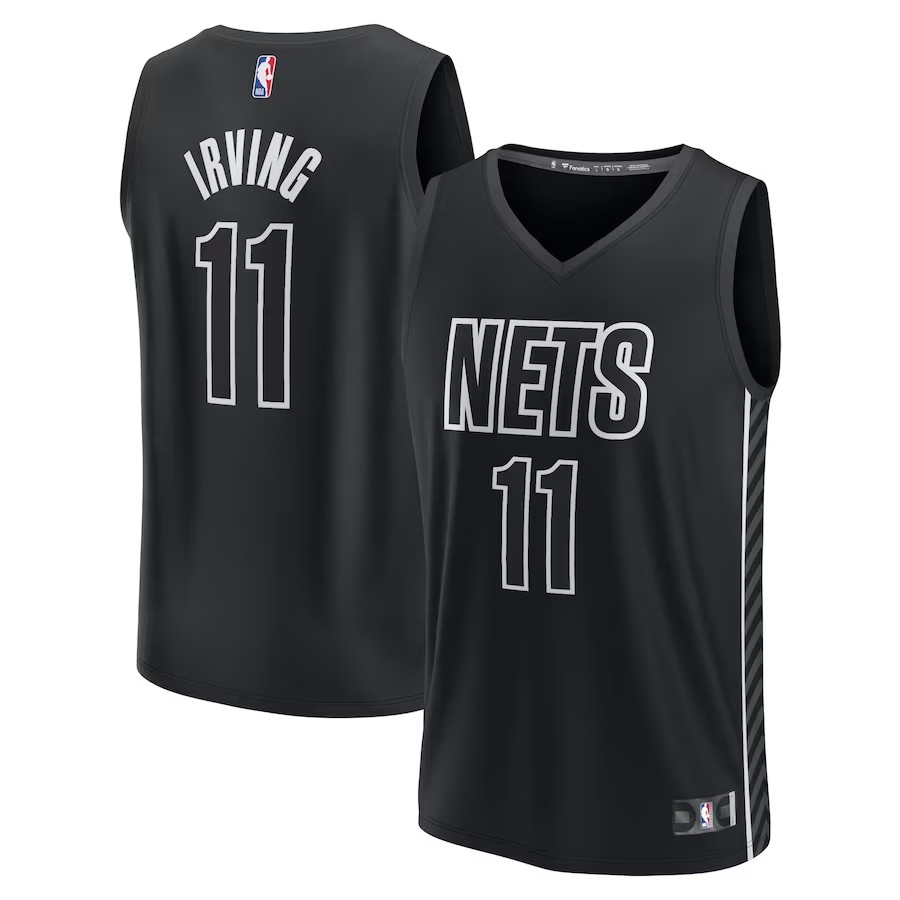 Men's Brooklyn Nets Kyrie Irving Fanatics Branded Black Fast Break Replica Player Jersey - Statement Edition