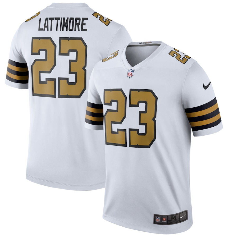 Men’s New Orleans Saints Marshon Lattimore Nike White Color Rush Legend Player Jersey