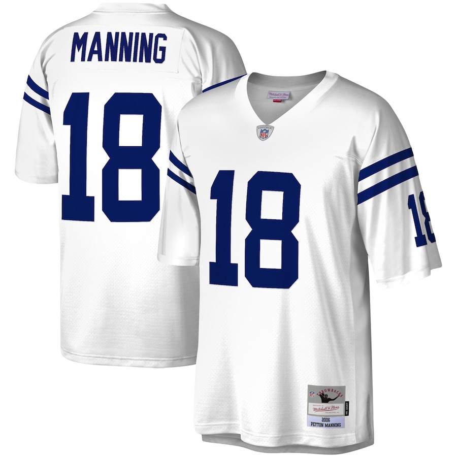 Men’s Indianapolis Colts Peyton Manning Mitchell & Ness White Legacy Replica Jersey