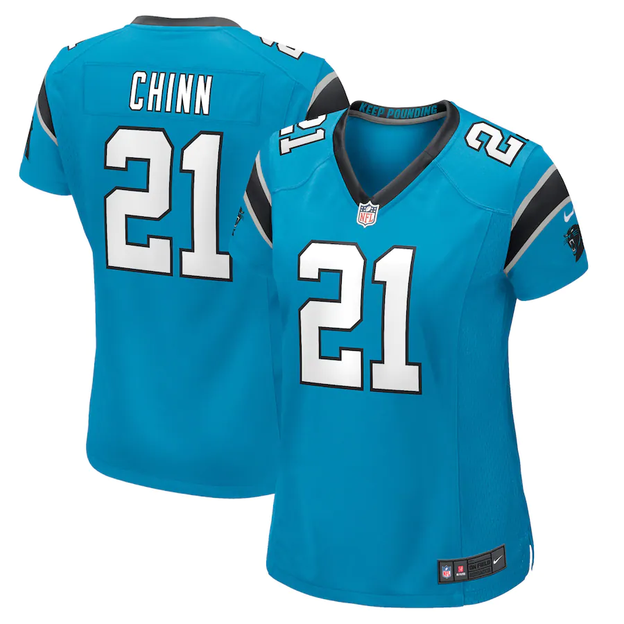 Women's Carolina Panthers 21 Jeremy Chinn Nike Blue Player Game Jersey