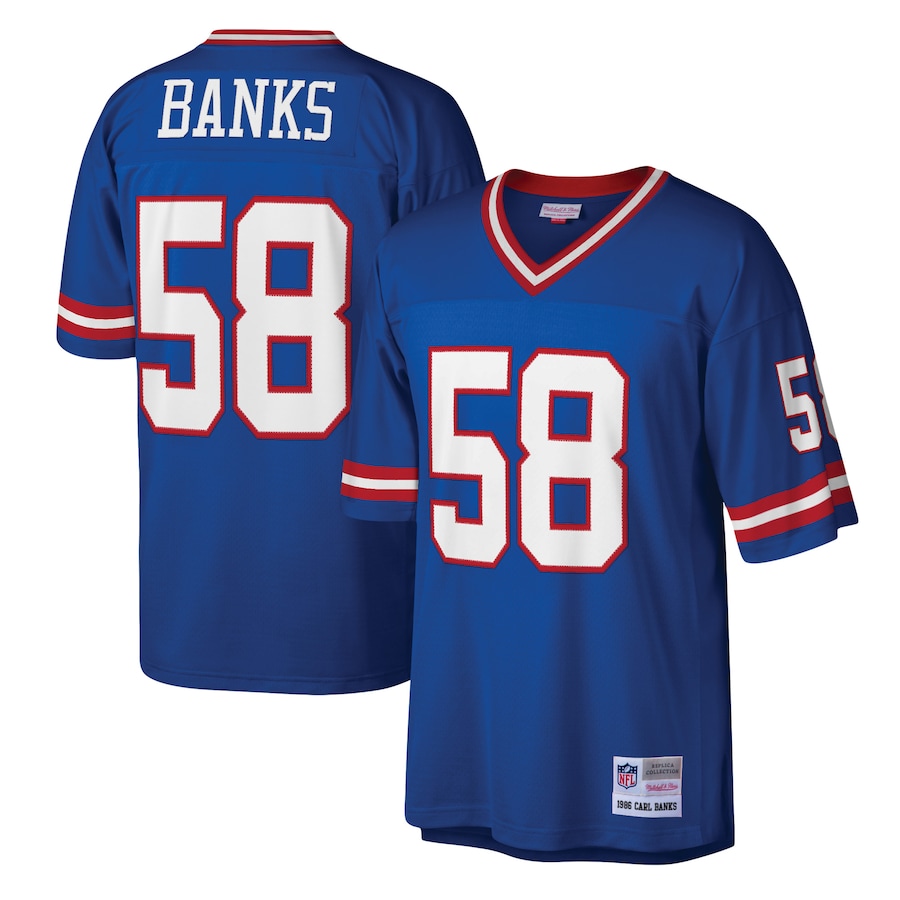 Men’s New York Giants Carl Banks Mitchell & Ness Royal Legacy Replica Jersey