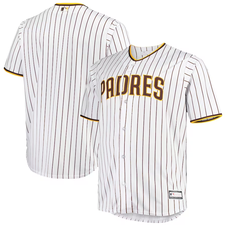Men's San Diego Padres White/Brown Big & Tall Home Replica Team Jersey