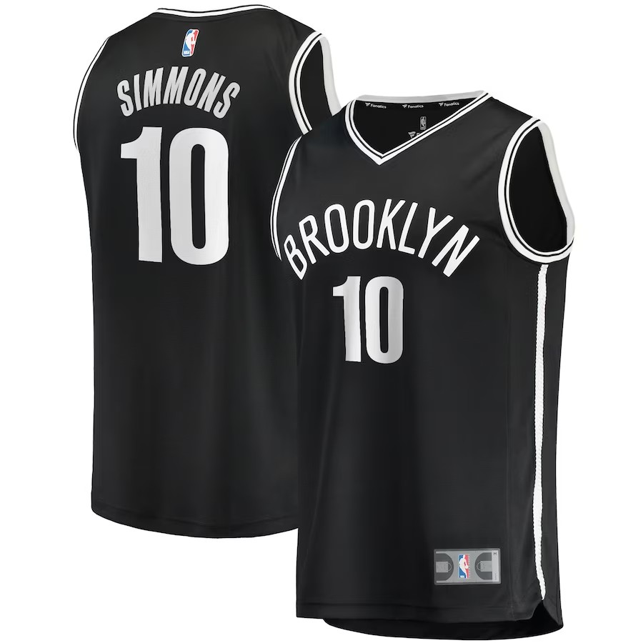 Men's Brooklyn Nets Ben Simmons Fanatics Branded Black 2021/22 Fast Break Replica Jersey - Icon Edition