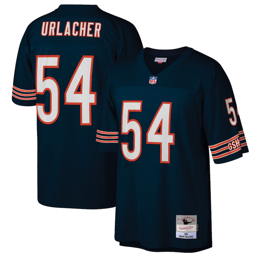 Men’s Chicago Bears Brian Urlacher Mitchell & Ness Navy Retired Player Legacy Replica Jersey