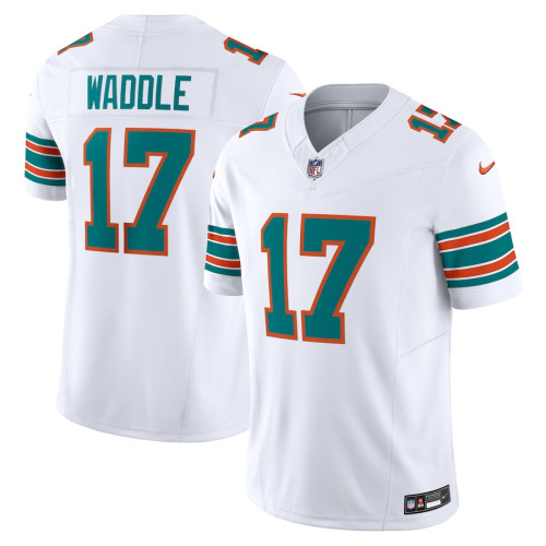 Men's - Miami Dolphins Jaylen Waddle White Alternate 2023 Vapor F.U.S.E. Limited Jersey