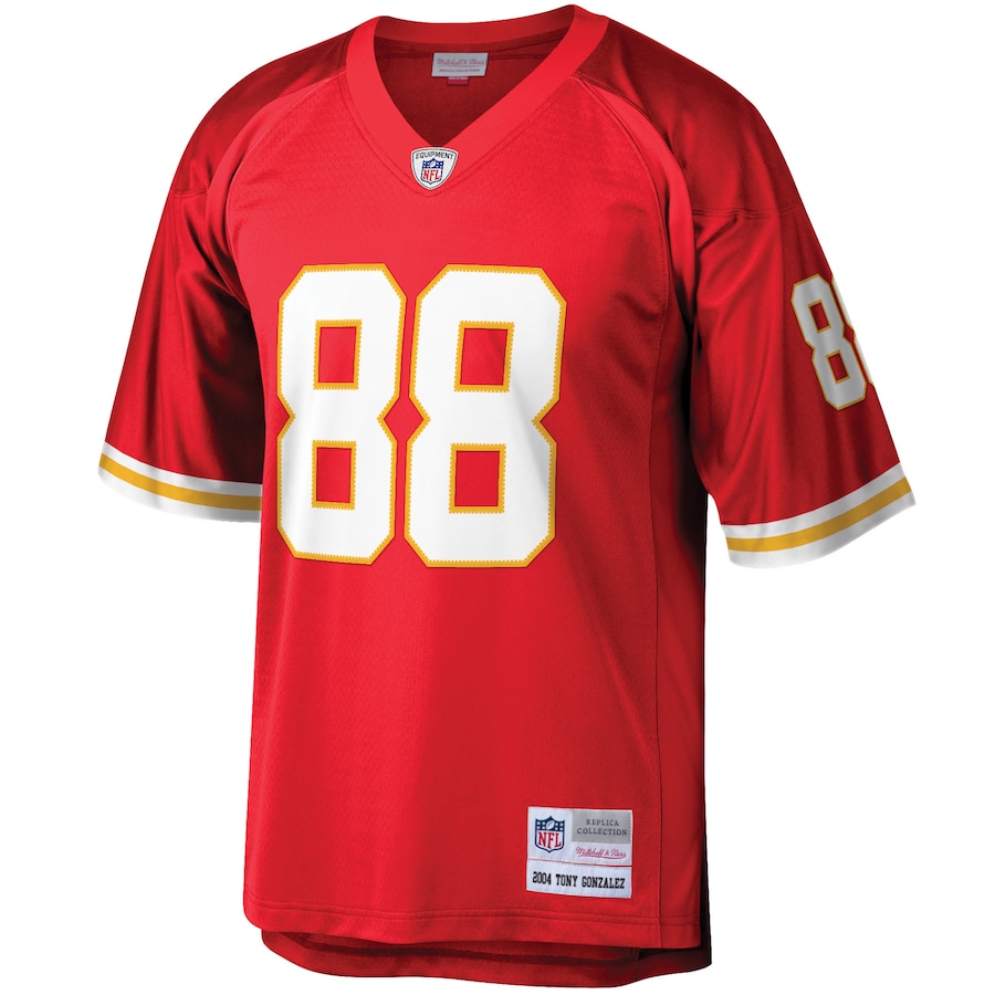 Men’s Kansas City Chiefs Tony Gonzalez Mitchell & Ness Red Retired Player Legacy Replica Jersey
