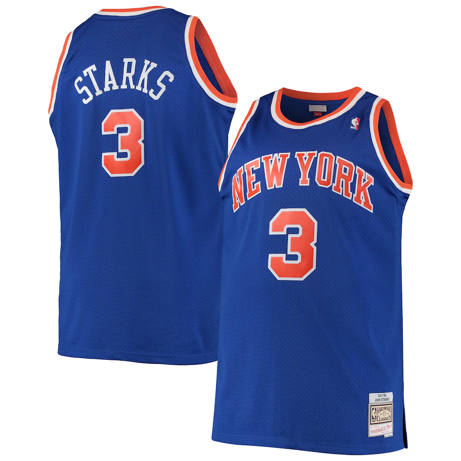 Men's John Starks New York Knicks Blue Big & Tall Hardwood Classics Swingman Jersey