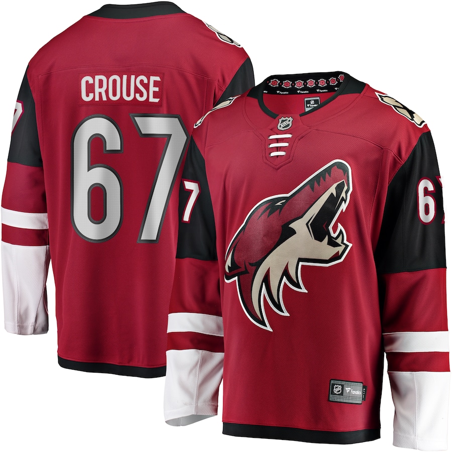 Men's Arizona Coyotes 67 Lawson Crouse Fanatics Branded Garnet Breakaway Player Jersey