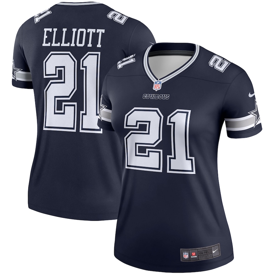 Women’s Dallas Cowboys Ezekiel Elliott Nike Navy Legend Player Jersey