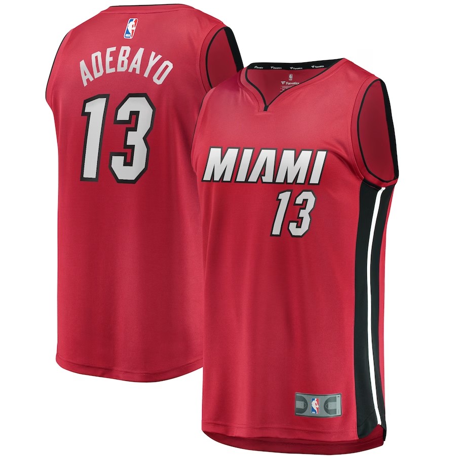Men's Miami Heat Bam Adebayo Fanatics Branded Red Fast Break Replica Player Jersey - Statement Edition