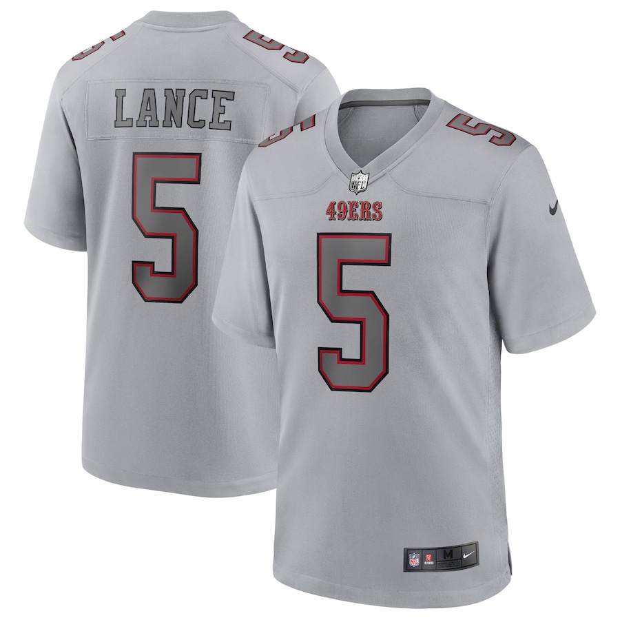 Men’s San Francisco 49ers Trey Lance Nike Gray Atmosphere Fashion Game Jersey
