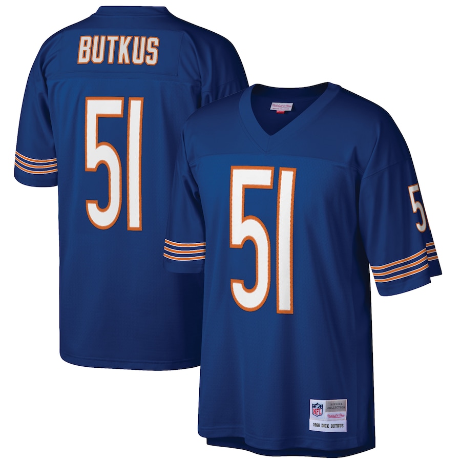 Men’s Chicago Bears Dick Butkus Mitchell & Ness Navy Retired Player Legacy Replica Jersey
