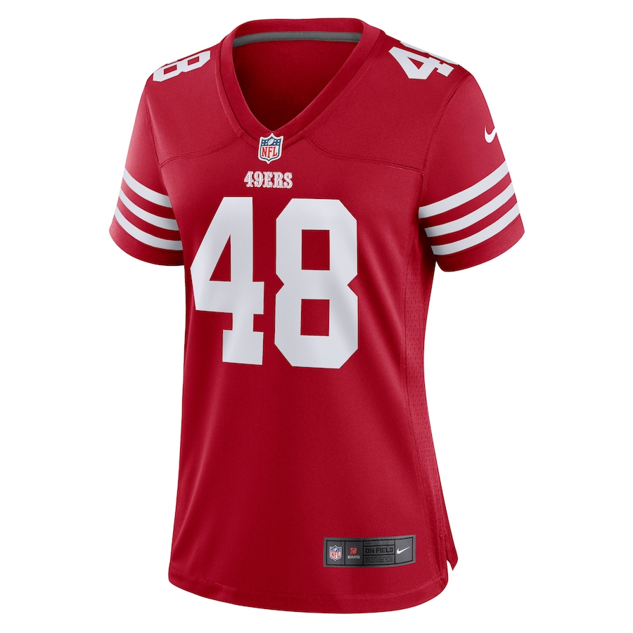 Women’s San Francisco 49ers Oren Burks Nike Scarlet Game Player Jersey