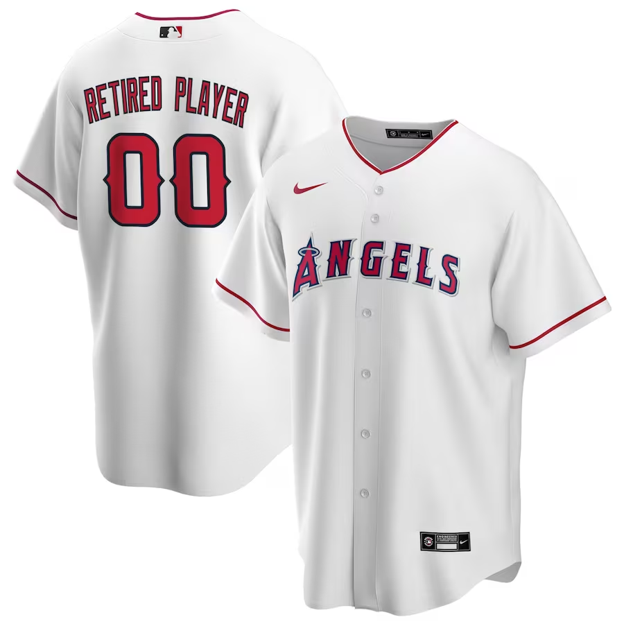 Men's Los Angeles Angels White Home Pick-A-Player Retired Roster Replica Jersey