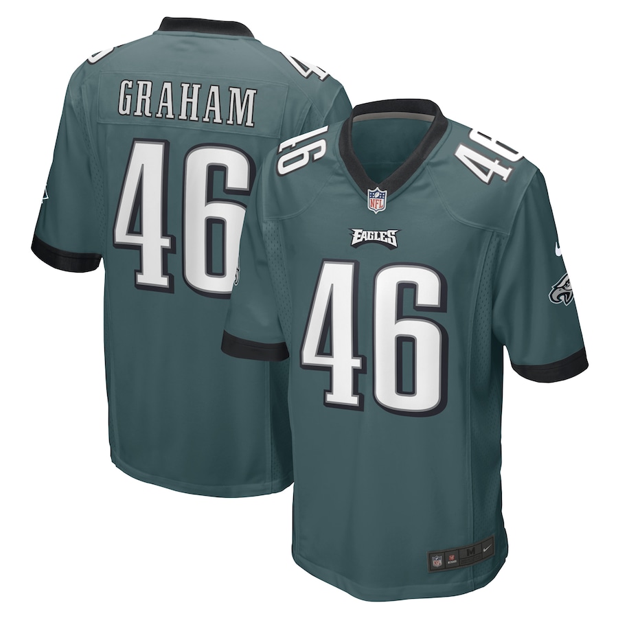 Men’s Philadelphia Eagles Jaeden Graham Nike Midnight Green Game Player Jersey