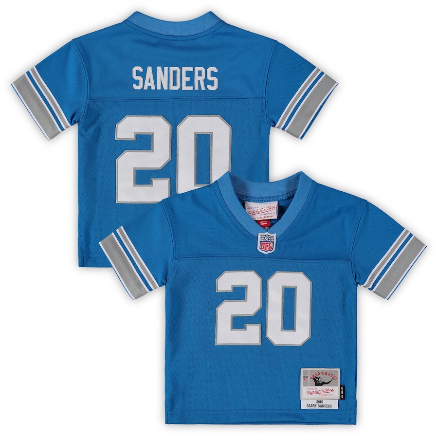 Infant Detroit Lions Barry Sanders Mitchell & Ness Blue 1996 Retired Legacy Jersey