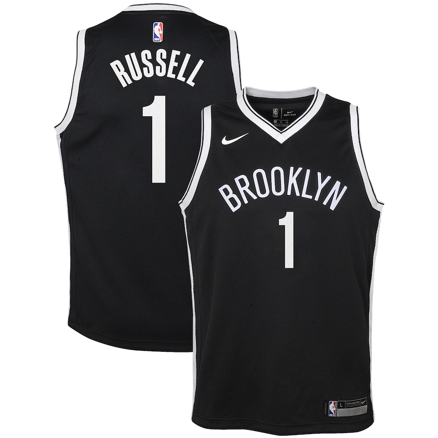Youth Brooklyn Nets D'Angelo Russell Nike Black Swingman Jersey - Icon Edition