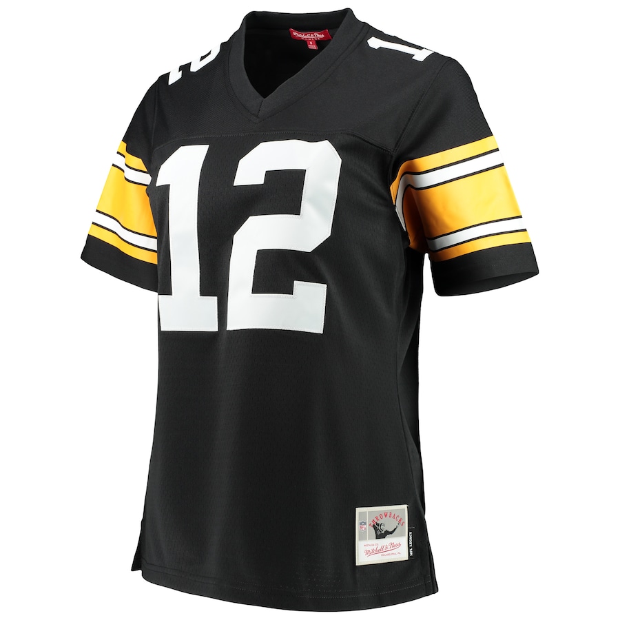 Women’s Pittsburgh Steelers Terry Bradshaw Mitchell & Ness Black Legacy Replica Player Jersey