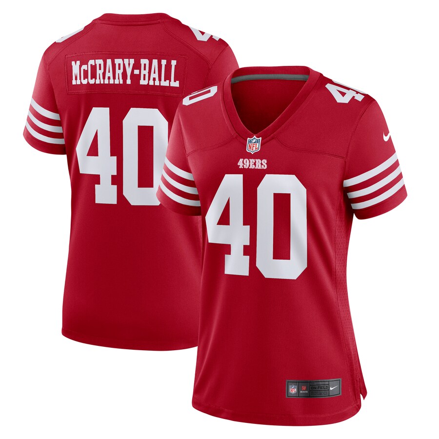 Women’s San Francisco 49ers Marcelino McCrary-Ball Nike Scarlet Game Player Jersey